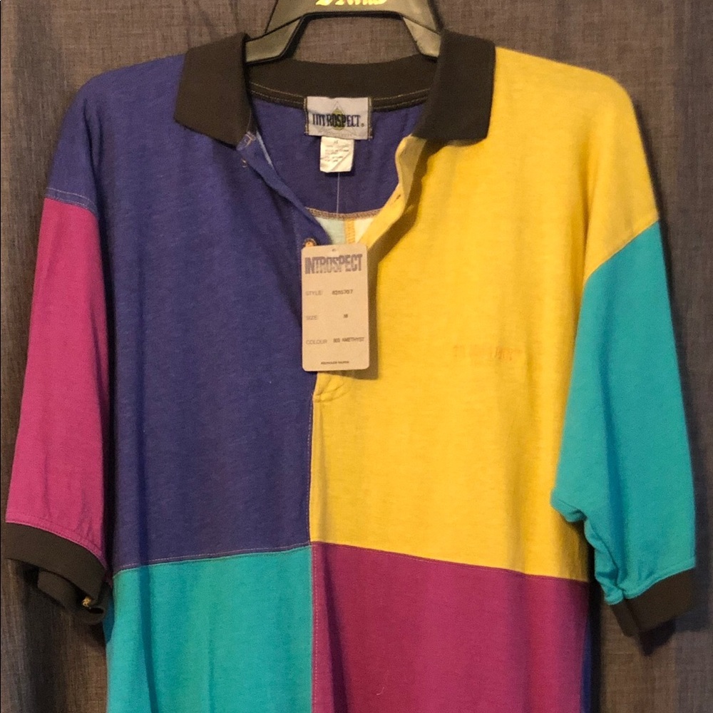 Introspect color-block polo—retro (circa 1994) NWT
